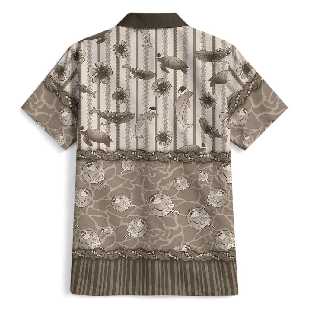 Hawaii Christmas In July Hawaiian Shirt Beige Mele Kalikimaka Sea Animals DT05 - Polynesian Pride