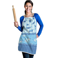 Hawaii Christmas In July Apron Sky Blue Mele Kalikimaka Sea Animals DT05 - Polynesian Pride