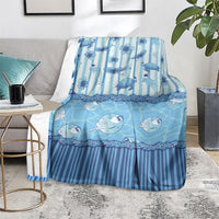 Hawaii Christmas In July Blanket Sky Blue Mele Kalikimaka Sea Animals DT05 - Polynesian Pride