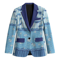 Hawaii Christmas In July Blazer Sky Blue Mele Kalikimaka Sea Animals DT05 Unisex Blue - Polynesian Pride