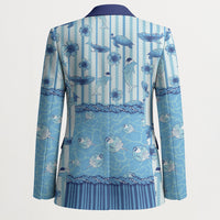 Hawaii Christmas In July Blazer Sky Blue Mele Kalikimaka Sea Animals DT05 - Polynesian Pride