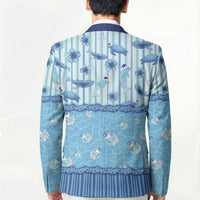 Hawaii Christmas In July Blazer Sky Blue Mele Kalikimaka Sea Animals DT05 - Polynesian Pride