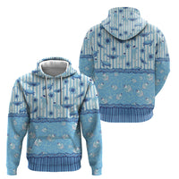 Hawaii Christmas In July Hoodie Sky Blue Mele Kalikimaka Sea Animals DT05 - Polynesian Pride