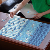 Hawaii Christmas In July Puzzle Sky Blue Mele Kalikimaka Sea Animals DT05 - Polynesian Pride