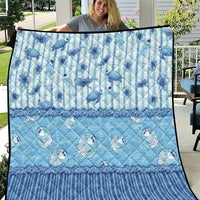 Hawaii Christmas In July Quilt Sky Blue Mele Kalikimaka Sea Animals