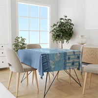 Hawaii Christmas In July Tablecloth Sky Blue Mele Kalikimaka Sea Animals DT05 - Polynesian Pride