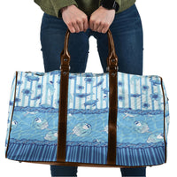 Hawaii Christmas In July Travel Bag Sky Blue Mele Kalikimaka Sea Animals DT05 Blue - Polynesian Pride