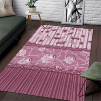 Hawaii Christmas In July Area Rug Dusty Pink Mele Kalikimaka Sea Animals DT05 Pink - Polynesian Pride