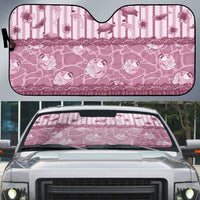 Hawaii Christmas In July Auto Sun Shade Dusty Pink Mele Kalikimaka Sea Animals DT05 Pink - Polynesian Pride