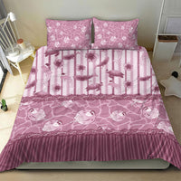 Hawaii Christmas In July Bedding Set Dusty Pink Mele Kalikimaka Sea Animals