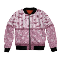 Hawaii Christmas In July Bomber Jacket Dusty Pink Mele Kalikimaka Sea Animals