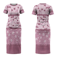 Hawaii Christmas In July Couples Matching Short Sleeve Bodycon Dress and Hawaiian Shirt Dusty Pink Mele Kalikimaka Sea Animals DT05 - Polynesian Pride