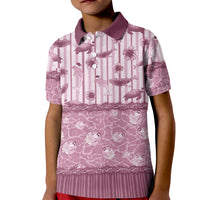 Hawaii Christmas In July Kid Polo Shirt Dusty Pink Mele Kalikimaka Sea Animals