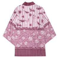 Hawaii Christmas In July Kimono Dusty Pink Mele Kalikimaka Sea Animals