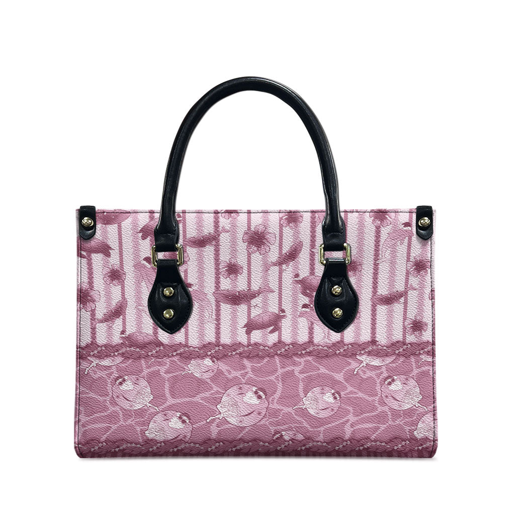 Hawaii Christmas In July Leather Bag Dusty Pink Mele Kalikimaka Sea Animals