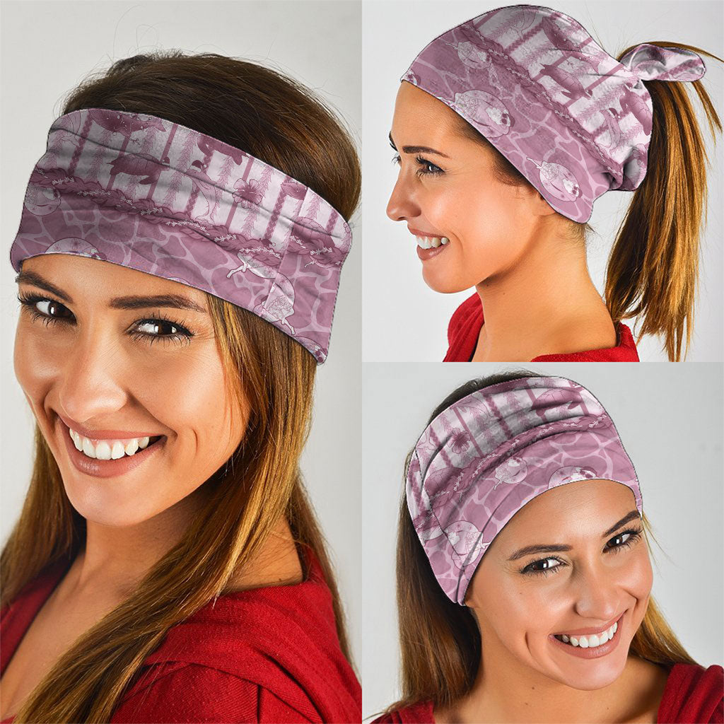 Hawaii Christmas In July Neck Gaiter Dusty Pink Mele Kalikimaka Sea Animals DT05 - Polynesian Pride
