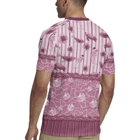 Hawaii Christmas In July Rugby Jersey Dusty Pink Mele Kalikimaka Sea Animals DT05 - Polynesian Pride