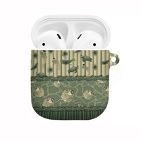 Hawaii Christmas In July AirPods Case Olive Green Mele Kalikimaka Sea Animals DT05 Green - Polynesian Pride