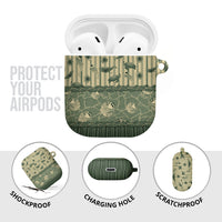 Hawaii Christmas In July AirPods Case Olive Green Mele Kalikimaka Sea Animals DT05 - Polynesian Pride