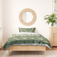 Hawaii Christmas In July Bedding Set Olive Green Mele Kalikimaka Sea Animals DT05 - Polynesian Pride