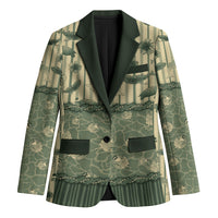 Hawaii Christmas In July Blazer Olive Green Mele Kalikimaka Sea Animals