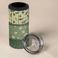 Hawaii Christmas In July 4 in 1 Can Cooler Tumbler Olive Green Mele Kalikimaka Sea Animals