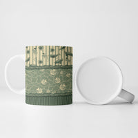 Hawaii Christmas In July Ceramic Mug Olive Green Mele Kalikimaka Sea Animals DT05 - Polynesian Pride