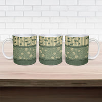 Hawaii Christmas In July Ceramic Mug Olive Green Mele Kalikimaka Sea Animals DT05 - Polynesian Pride