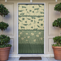 Hawaii Christmas In July Door Cover Olive Green Mele Kalikimaka Sea Animals DT05 Green - Polynesian Pride