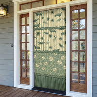 Hawaii Christmas In July Door Cover Olive Green Mele Kalikimaka Sea Animals DT05 - Polynesian Pride