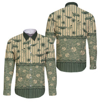 Hawaii Christmas In July Family Matching Off The Shoulder Long Sleeve Dress and Hawaiian Shirt Olive Green Mele Kalikimaka Sea Animals DT05 Dad's Shirt - Long Sleeve Green - Polynesian Pride