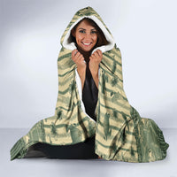Hawaii Christmas In July Hooded Blanket Olive Green Mele Kalikimaka Sea Animals DT05 - Polynesian Pride