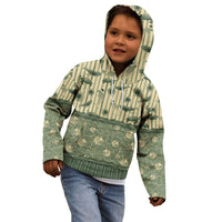Hawaii Christmas In July Kid Hoodie Olive Green Mele Kalikimaka Sea Animals