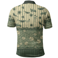 Hawaii Christmas In July Polo Shirt Olive Green Mele Kalikimaka Sea Animals DT05 - Polynesian Pride