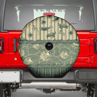 Hawaii Christmas In July Spare Tire Cover Olive Green Mele Kalikimaka Sea Animals