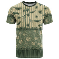 Hawaii Christmas In July T Shirt Olive Green Mele Kalikimaka Sea Animals DT05 Green - Polynesian Pride