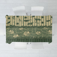 Hawaii Christmas In July Tablecloth Olive Green Mele Kalikimaka Sea Animals DT05 Green - Polynesian Pride