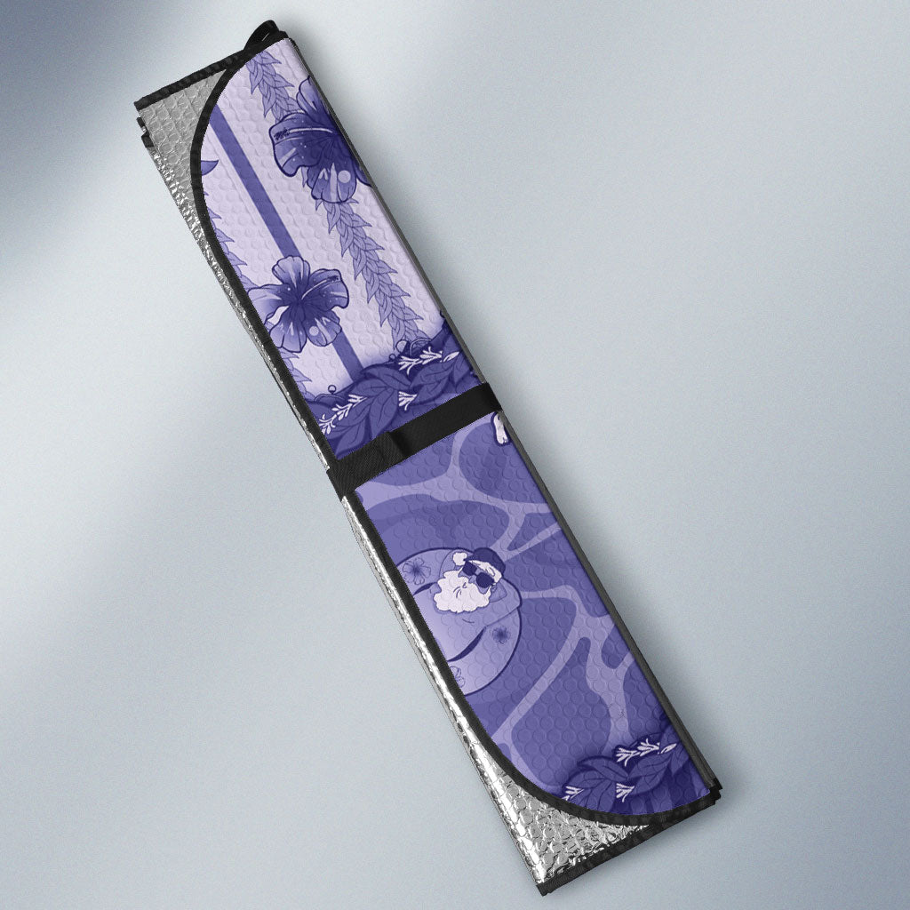 Hawaii Christmas In July Auto Sun Shade Amethyst Purple Mele Kalikimaka Sea Animals DT05 - Polynesian Pride