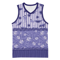 Hawaii Christmas In July Basketball Jersey Amethyst Purple Mele Kalikimaka Sea Animals