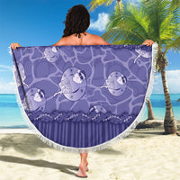 Hawaii Christmas In July Beach Blanket Amethyst Purple Mele Kalikimaka Sea Animals