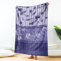 Hawaii Christmas In July Blanket Amethyst Purple Mele Kalikimaka Sea Animals