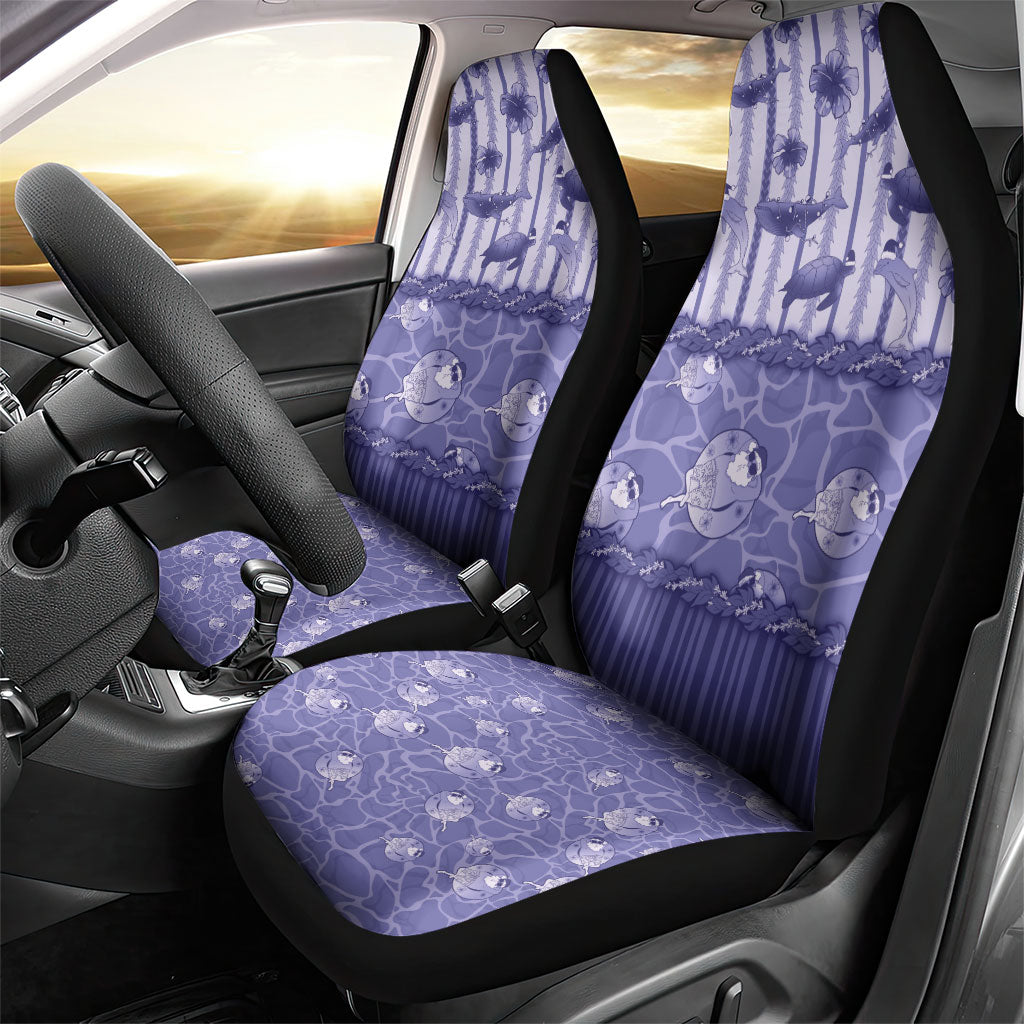 Hawaii Christmas In July Car Seat Cover Amethyst Purple Mele Kalikimaka Sea Animals
