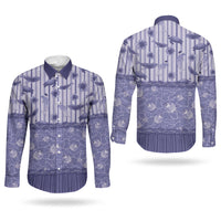 Hawaii Christmas In July Couples Matching Long Sleeve Bodycon Dress and Long Sleeve Button Shirt Amethyst Purple Mele Kalikimaka Sea Animals DT05 - Polynesian Pride