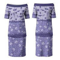 Hawaii Christmas In July Couples Matching Puletasi and Hawaiian Shirt Amethyst Purple Mele Kalikimaka Sea Animals DT05 - Polynesian Pride