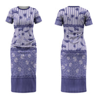 Hawaii Christmas In July Couples Matching Short Sleeve Bodycon Dress and Hawaiian Shirt Amethyst Purple Mele Kalikimaka Sea Animals DT05 - Polynesian Pride