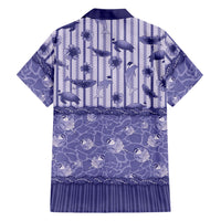 Hawaii Christmas In July Family Matching Short Sleeve Bodycon Dress and Hawaiian Shirt Amethyst Purple Mele Kalikimaka Sea Animals