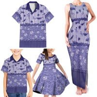 Hawaii Christmas In July Family Matching Tank Maxi Dress and Hawaiian Shirt Amethyst Purple Mele Kalikimaka Sea Animals