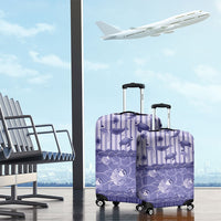 Hawaii Christmas In July Luggage Cover Amethyst Purple Mele Kalikimaka Sea Animals