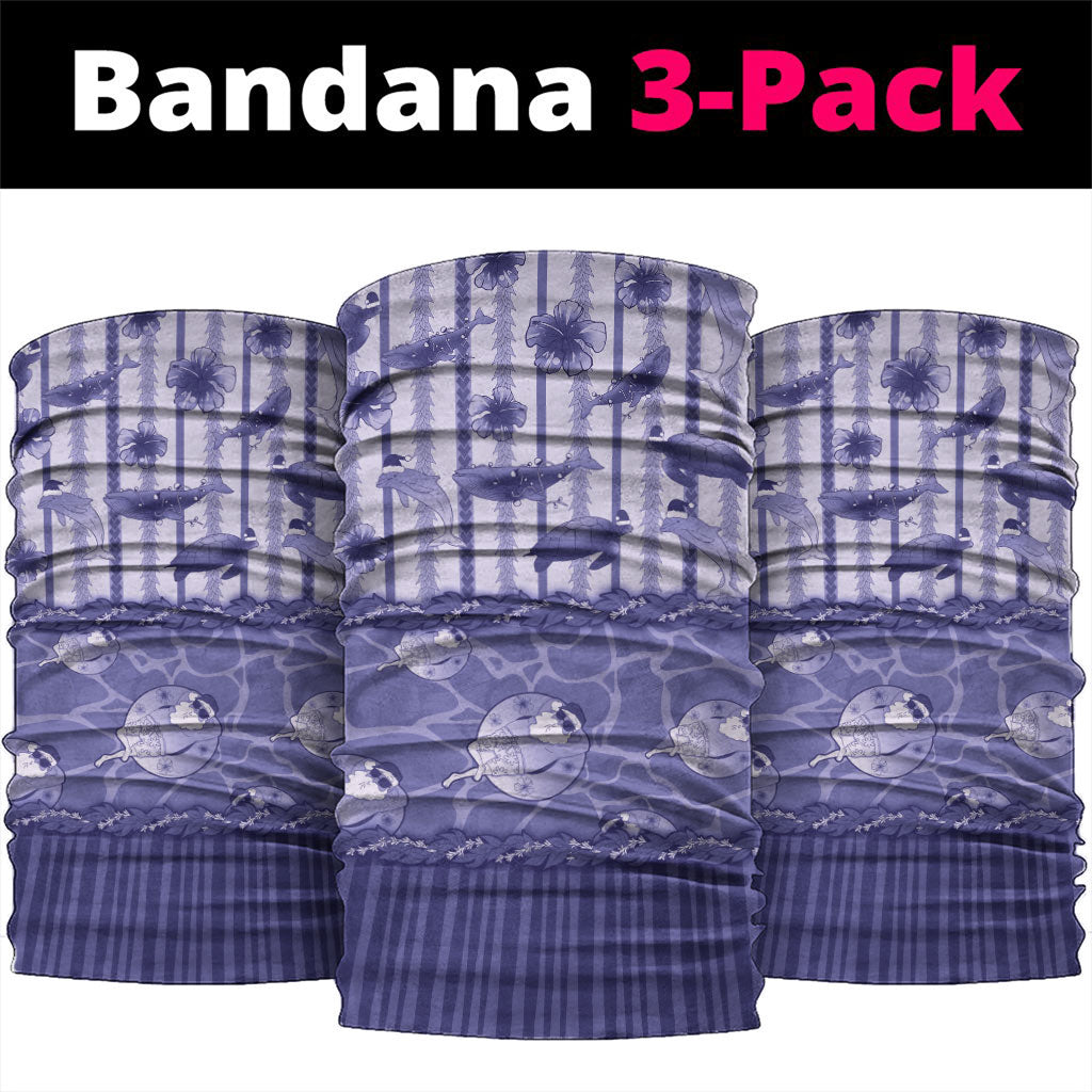 Hawaii Christmas In July Neck Gaiter Amethyst Purple Mele Kalikimaka Sea Animals DT05 package One Size: 25*50cm Purple - Polynesian Pride