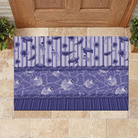 Hawaii Christmas In July Rubber Doormat Amethyst Purple Mele Kalikimaka Sea Animals DT05 Purple - Polynesian Pride